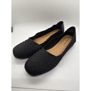 Comfortview Women's Bethany flats slip-On Black 8.5 New